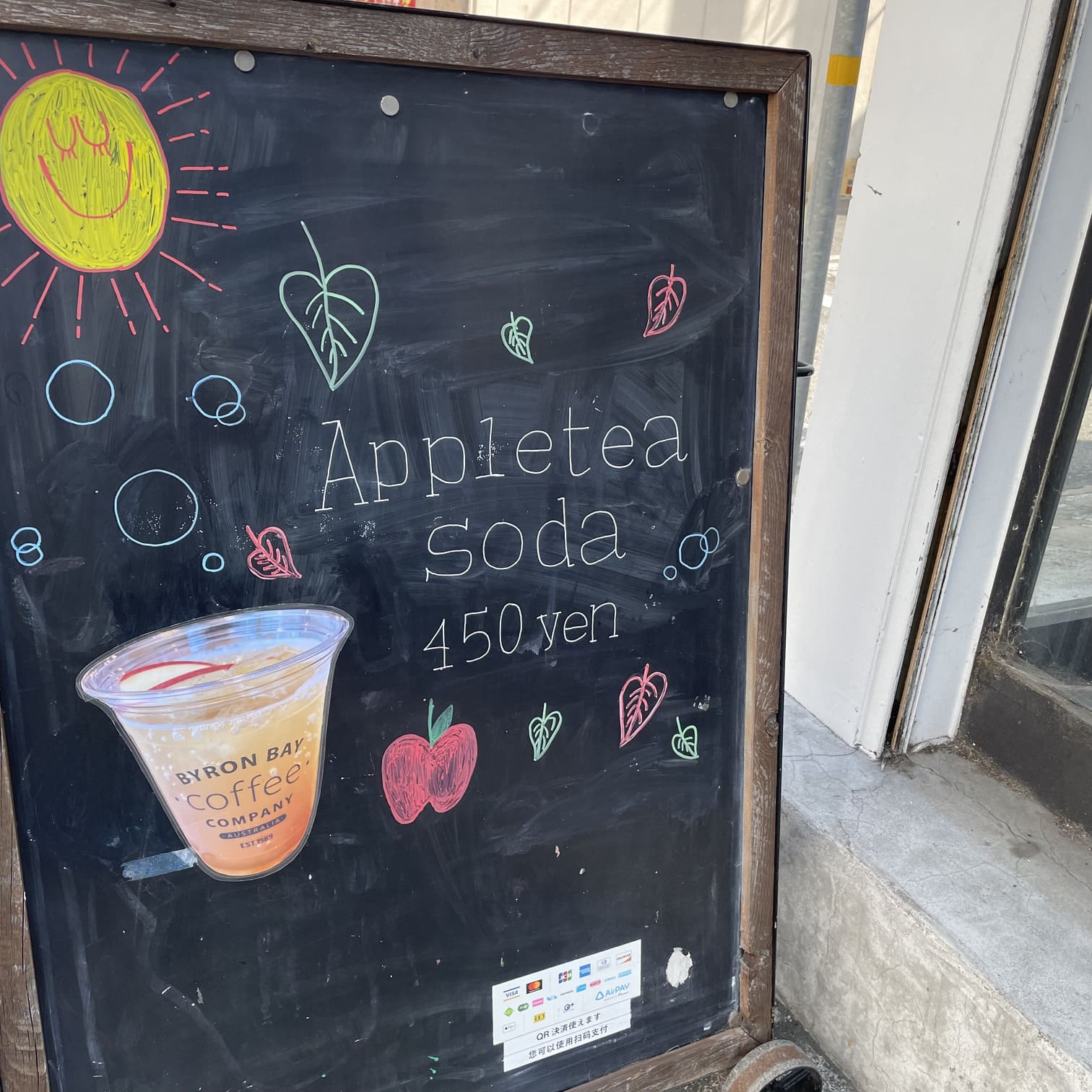 アップルティーの看板